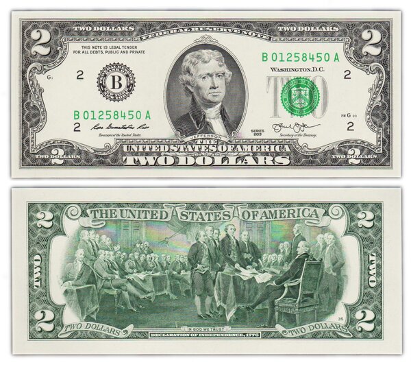Billet de Collection 2 Dollars 2013 B États-Unis - Neuf - P538