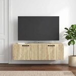 vidaXL Meuble TV mural Chêne Sonoma 98 x 31 x 30 cm Bois d'ingénierie