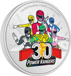 Monnaie en argent 2 dollars g 31.1 (1 oz) millésime 2023 power rangers