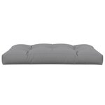 vidaXL Coussin de palette gris 120x80x12 cm tissu