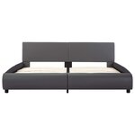 vidaXL Cadre de lit avec LED gris similicuir 160 x 200 cm