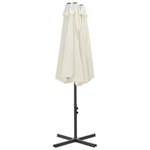 vidaXL Parasol d'extérieur et poteau en aluminium 460x270 cm sable