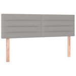 vidaXL Sommier à lattes de lit avec matelas Gris clair 140x190cm Tissu
