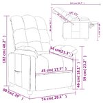 vidaXL Fauteuil inclinable Gris foncé Tissu