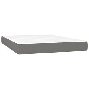 vidaXL Matelas de lit à ressorts ensachés Gris foncé 140x200x20 cm
