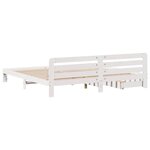 vidaXL Cadre de lit sans matelas blanc 200x200 cm bois massif de pin