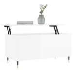 vidaXL Table basse Blanc brillant 90x44 5x45 cm Bois d'ingénierie