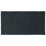 vidaXL Tapis de surface Rectangulaire Gris foncé 100 x 200 cm Jute