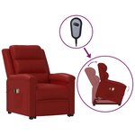 vidaXL Fauteuil de massage Rouge bordeaux Similicuir