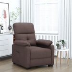 vidaXL Fauteuil Marron foncé Tissu