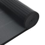vidaXL Tapis rectangulaire noir 60x1000 cm bambou