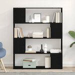 vidaXL Centre de divertissement Noir 100 x 24 x 124 cm