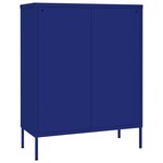 vidaXL Armoire à tiroirs Bleu marine 80x35x101 5 cm Acier