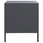 vidaXL Tables de chevet 2 Pièces anthracite 35x39x43 5 cm acier