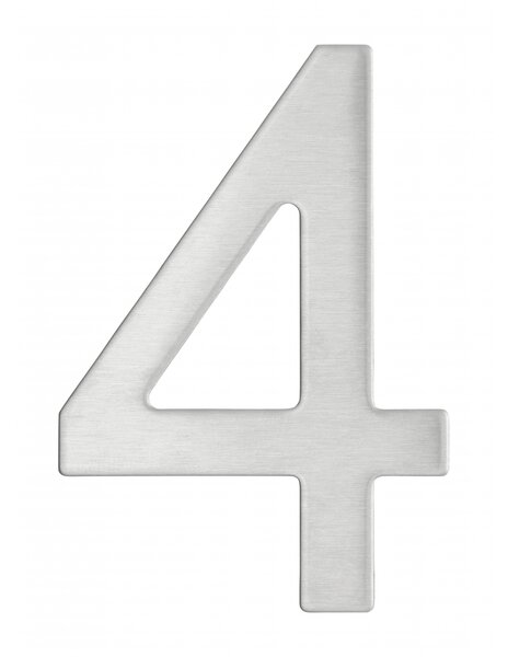 THIRARD - Chiffre 4 adhésif  inox  H.76mm