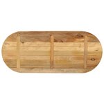 vidaXL Dessus de table 110x40x2 5cm ovale bois massif de manguier brut