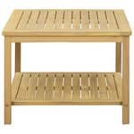 vidaXL Table d'appoint Huile Naturelle 60 x 60 x 45 cm