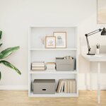 vidaXL Bibliothèque blanc 80x30x114 cm bois d'ingénierie