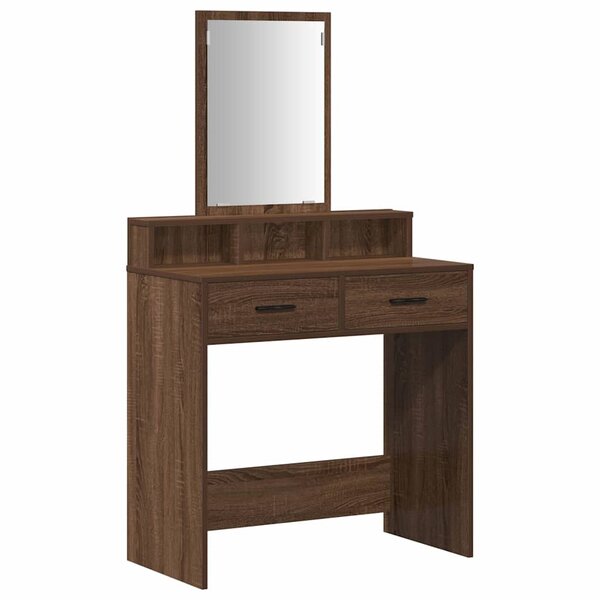 vidaXL Table de Toilette Chêne brun 79 x 41 x 140 cm Bois d'ingénierie
