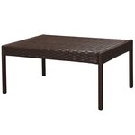 vidaXL Salon de jardin 6 Pièces avec coussins Résine tressée Marron