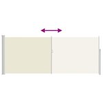 vidaXL Auvent latéral rétractable 120 x 300 cm Blanc cassé