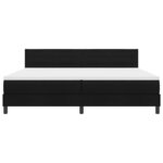 vidaXL Lit boxspring avec matelas avec matelas Noir 200 x 200 cm tissu