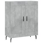 vidaXL Buffet haut Gris béton 69 5x34x180 cm Bois d'ingénierie