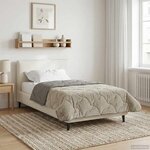 vidaXL Duvet d'hiver Matelassé Gris clair 135 x 200 cm