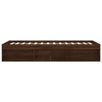 vidaXL Cadre de lit chêne marron 90x200 cm