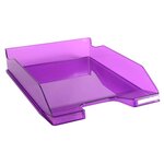 Corbeille À Courrier Combo Midi Transparent - Violet Brillant - X 6 - Exacompta