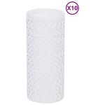 vidaXL Paravents de balcon 10 Pièces blanc 255x19 cm résine tressée