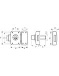 THIRARD - Verrou double entrée Transit 2 pour porte d'entrée  cylindre 40mm  4 clés  époxy or