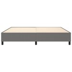 vidaXL Cadre de lit Gris foncé 200 x 200 cm Tissu
