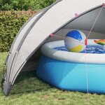 vidaXL Dôme de piscine Gris et orange 546 x 516 x 250 cm