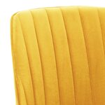 vidaXL Chaises pivotantes à manger lot de 2 Jaune Velours