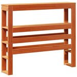 vidaXL Tête de lit avec étagères marron cire 75 cm bois massif de pin