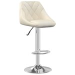 vidaXL Tabourets de bar lot de 2 crème velours