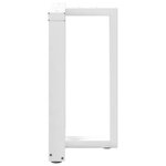 vidaXL Pieds de table à manger en T  2 pièces  blanc  60 x 35 x (72-73) cm  acier