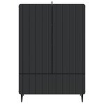vidaXL Buffet avec tiroir Noir 66 x 34 5 x 97 cm Bois d'ingénierie