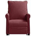 vidaXL Fauteuil de massage Rouge bordeaux Tissu