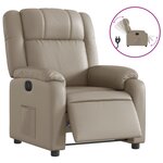 vidaXL Fauteuil inclinable électrique Cappuccino Similicuir