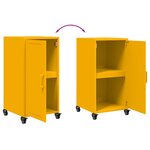 vidaXL Buffet jaune moutarde 36x39x72 cm acier