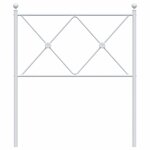 vidaXL Tête de lit métal blanc 75 cm