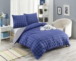 Parure de lit bleue TRENDY 240 x 220 cm