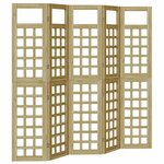 vidaXL Écran d'intimité extérieur Pliant 5 Pièces Marron 200 x 180 cm