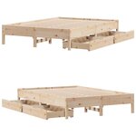 vidaXL Cadre de lit sans matelas 135x190 cm bois de pin massif