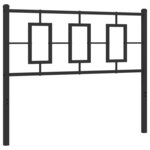 vidaXL Tête de lit de remplacement métal noir 107 cm
