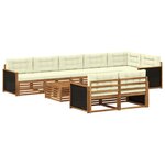 vidaXL Ensemble de canapés d'extérieur 9 pc
