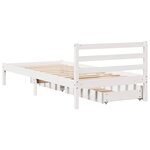 vidaXL Cadre de lit sans matelas blanc 90x190 cm bois de pin massif