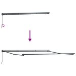 vidaXL Auvent Rétractable Multicolore 450 × 350 cm Polyester et Acier